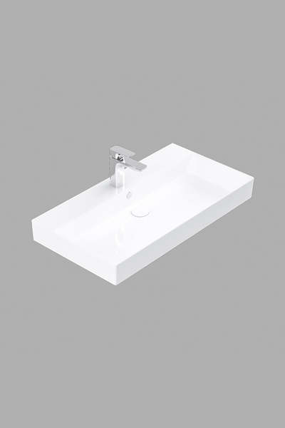 Genel Markalar Stance 85 Cm Konsollu Dikdörtgen Lavabo Beyaz