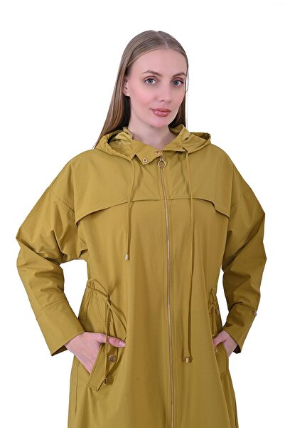 Invee Kapşonlu Kap HARDAL