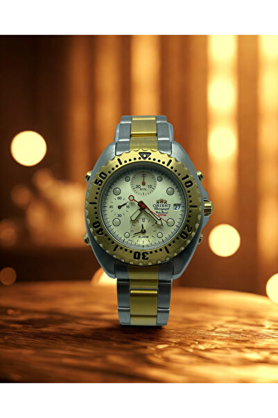 Orient Erkek Quartz Kol Saati | Retro Koleksiyon | Alarm & Kronograf Fonksiyonlu | Şampanya Kadran
