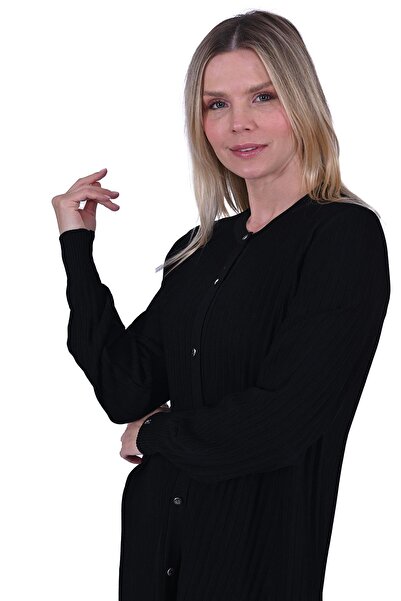 Invee Олук Плетен кардиган ЧЕРЕН