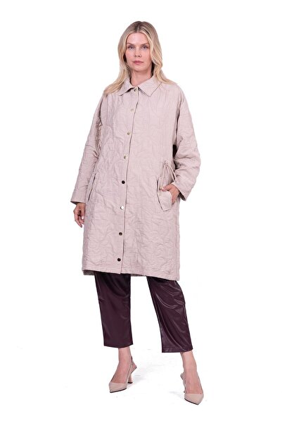 Invee Yaprak Kısa Kap BEJ