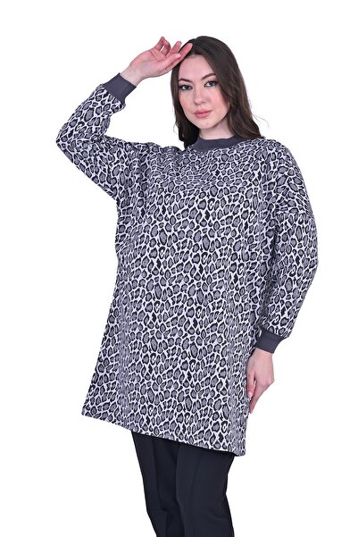 Invee Туника Cheetah ЧЕРНА