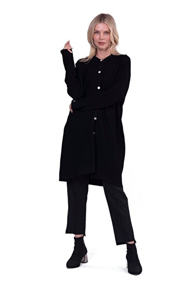 Invee Ripple Triko Hırka SİYAH