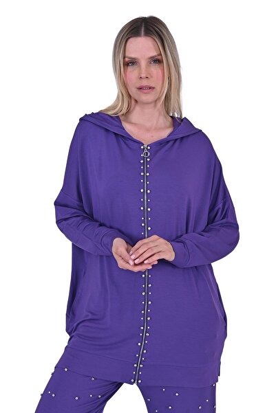 Invee Stone Tracksuit Set Purple