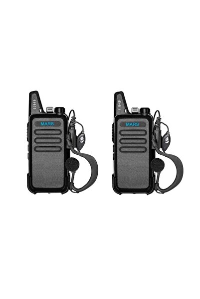 Mars 2'li Pmr 446 TÜRKÇE KONUŞAN El Telsizi Yeni Tasarım Type-c Şarjlı Kulaklık Hediyeli Set
