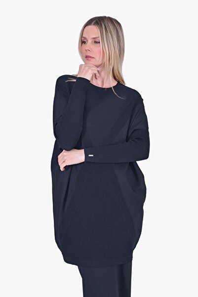 Invee Kum Saati Triko Tunik SİYAH