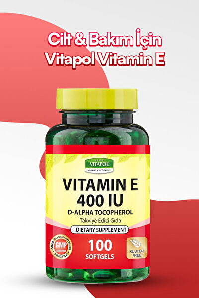 Vitapol E Vitamini 100 Kapsül Vitamin E 400ıu