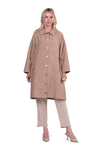 Invee Yaprak Kısa Kap CAMEL