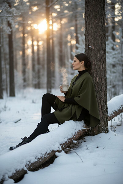 Onur بونشو تريكو شتوي - لون خالص، شريط حافة، منتج عصري - متجر