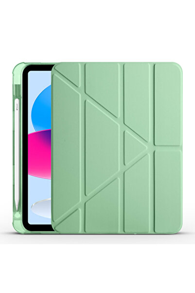Nezih Case Ipad 10.2 (7. 8. 9.NESİL) 2020/2021 Uyumlu Kalem Bölümlü Uyku Modlu Katlanabilir Akıllı Kılıf