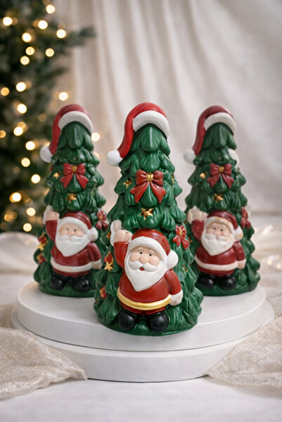 Glowa Yılbaşı Temalı Noel Baba Detaylı Dekoratif Biblo (El Yapımı)