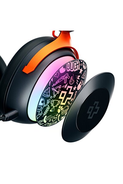 QwertyKey Casti gaming wireless Pulse, Trio Mode, RGB, Software, Microfon cu functie de Noise Cancel