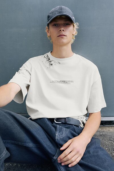 Pull & Bear STWD Yazılı Tişört