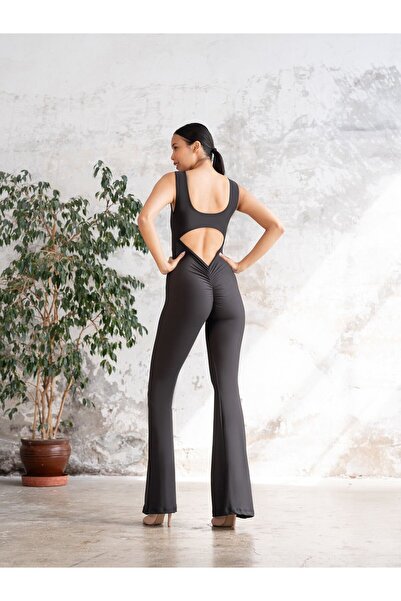 Valle Fashion بذلة رياضية لليوجا بيلاتيس بأرجل إسبانية برباط على الورك