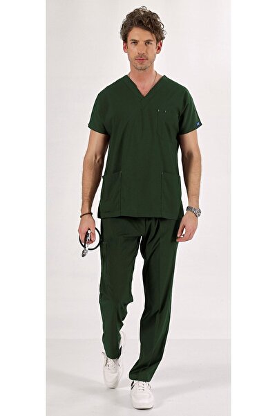 Uçak Medikal Costum chirurgical Hunter Green Lycra CORE FLEX - AVION MEDICAL