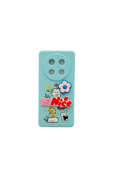 PAST WORLD جراب HONOR X9c سيليكون مع استاند مدمج – تصميم كرتوني لطيف وحماية ك...