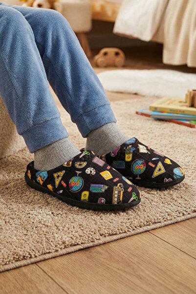 GEZER Erkek Çocuk Kışlık Rahat Taban Ev Bahçe Gondol Terlik