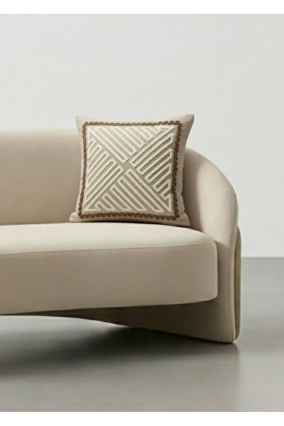 Destiva Home غطاء وسادة من قماش الأوليفين مطرز بنمط حلزوني من بولدان، مقاس 43...