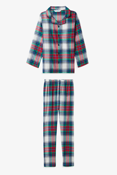 Penti Unisex Children's Plaid Light Buttoned Pajama Set
