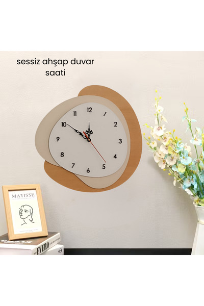 Genel Markalar iskandinav üç renk ahşap duvar saati