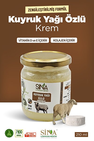SİNA LOKMAN HEKİM KUYRUK YAĞI ÖZLÜ KREM 210 ML YEPYENİ BİR ÜRÜN GÜÇLÜ FORMÜL ...