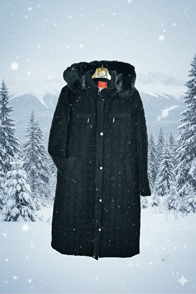 elma abone Plus Size Women's Cap-Length Coat