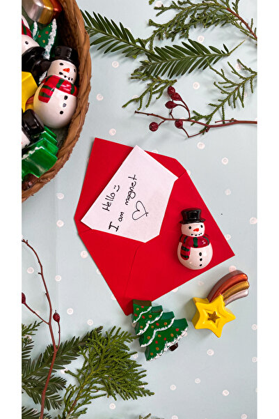 Jovial Hediyelik Yılbaşı Kış Temalı Buzdolabı 3'lü Magnet (Not ve Fotoğraf Tu...