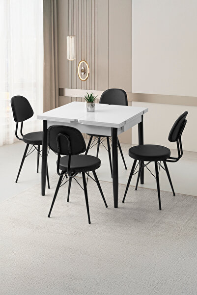 Sweet Home Masa Sandalye Yanlardan Açılır Katlanır Büyüyen Kare Masa  Ece San...