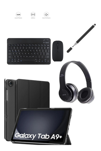 Samsung Galaxy Tab A9+ 256Gb 8GB-11'' Android Tablet SM-X210RZAPTUR+Tablet+Kılıf+Kalem+Kulaklık