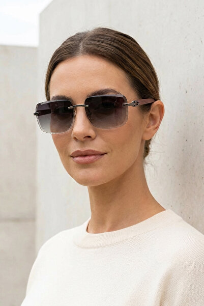 Kapin Hulls Kristal Kesim Ahşap Detaylı Güneş Gözlüğü - Füme