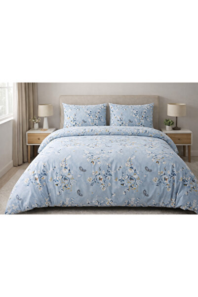 Loova Nevresim takımı çift kişilik %100 pamuklu Yorgan kılıfı+lastikli çarşaf...