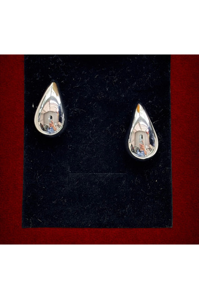 İZMİR.ACCESSORİZE TAKI & BİJUTERİ & AKSESUAR نموذج قطرة أقراط فضية أنيقة