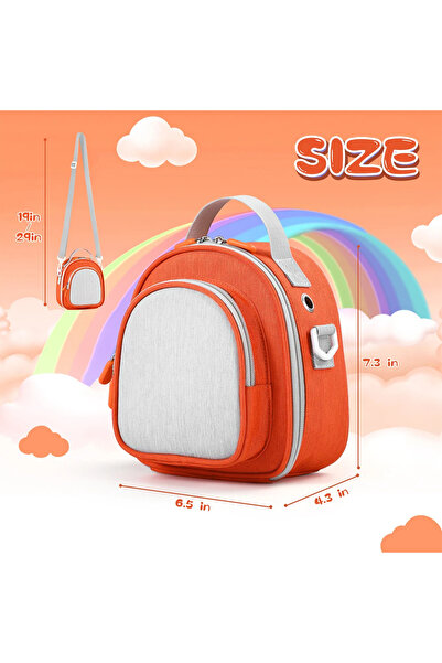 Choice حقيبة حمل برتقالية اللون لجهاز Yoto Mini (إصدار 2024) - حقيبة صلبة لحم...