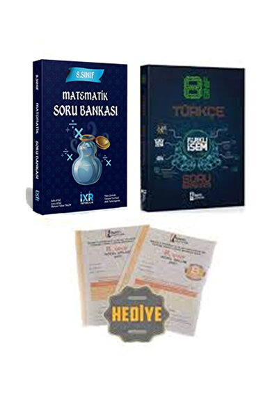 İsem Yayıncılık 8. Sınıf Matematik ve Farklı İsem Türkçe Soru Bankası Seti Deneme Hediyeli