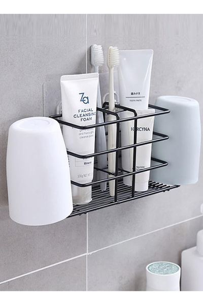 X SPRING Bathroom storage and organization rack: Wall-mounted toothbrush hold...
