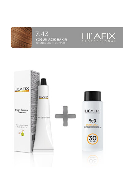 Lilafix Professional Lilafix Tüp Saç Boyası 60 ml - 30V Oksidan 7.43 Yoğun Pa...