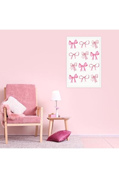 ALAYRA International ملصقات ألايرا العصرية باللون الوردي مع فيونكة، مطبوعات ف...