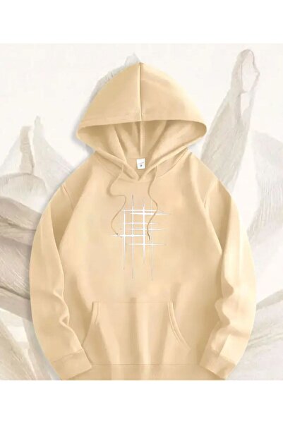 herkesemoda cu glugă Hanorac cu imprimeu detaliat