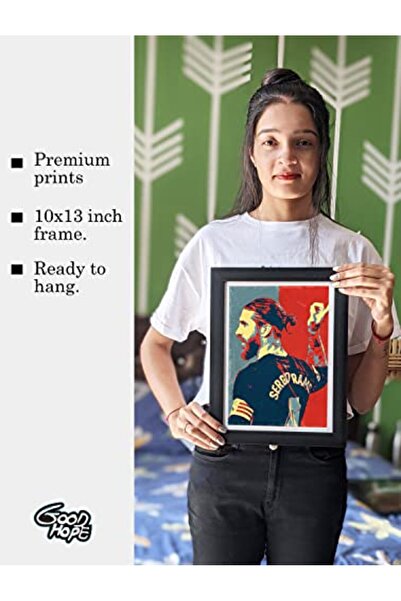 ALAYRA International ملصق مؤطر من زجاج شبكي من تصميم سيرجيو راموس، متعدد الأل...