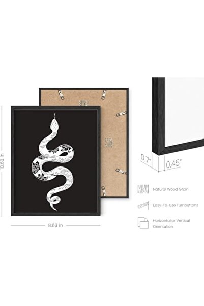 ALAYRA International مطبوعات هالوين بالأبيض والأسود من ALAYRA | مجموعة من 4 م...