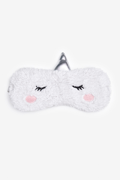 Penti Açık Gri Kız Çocuk Unicorn Nakışlı Uyku Gözlüğü