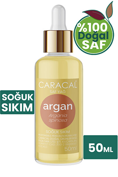 caracal 50ml %100 Saf ve Doğal Argan yağı Soğuk Sıkım Katkısız Cold Pressed A...