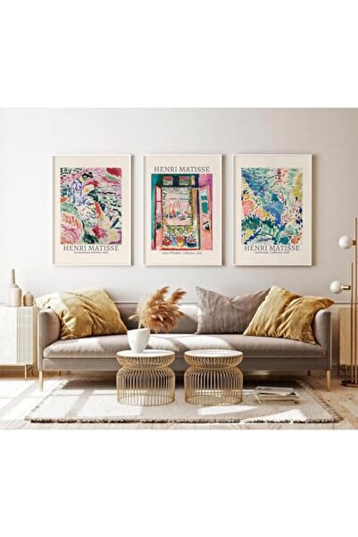 ALAYRA International مجموعة ألايرا هنري ماتيس، ثلاث لوحات فنية مطبوعة على قما...
