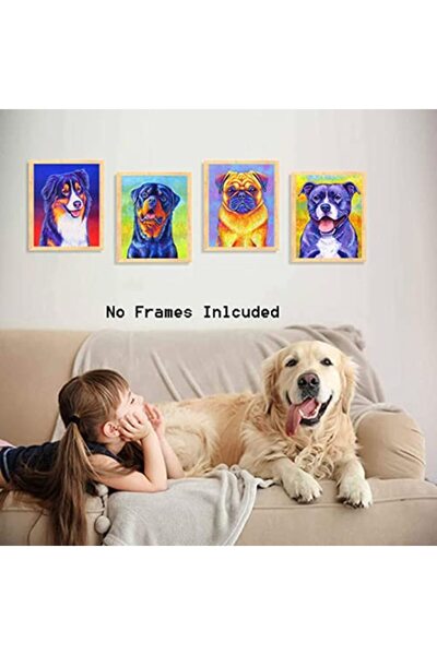 ALAYRA International مطبوعات كلاب ألايرا، لوحات فنية مرحة للكلاب، ملصقات كلاب...