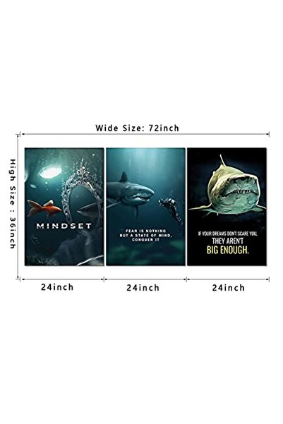 ALAYRA International لوحة قماشية من ALAYRA بثلاثة أجزاء، صور ملهمة، ملصقات اق...