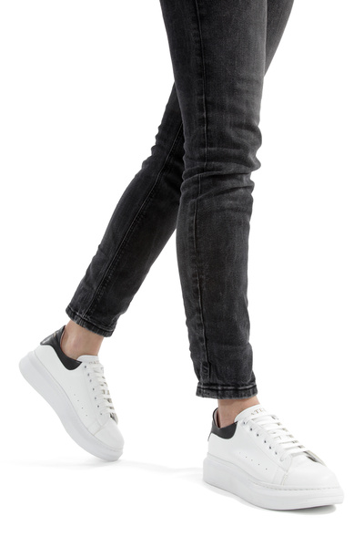 Catelyn Ženske patike - bele crne kraljice čipke - ležerne tenisice