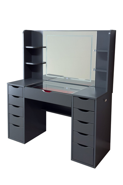 benim odam Diva Cam Tablalı Dokunmatik Led Aynalı 4 Raflı 11 Çekmeceli Kulis ...