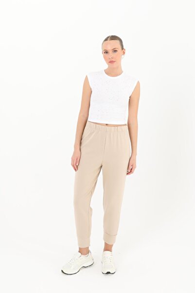 Soul Γυναικείο παντελόνι με λεπτομέρειες από ριμπάνα - 30189PNT - ΣΚΟΥΡΟ ΜΠΕΙΖ