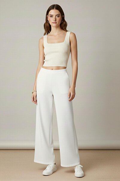 Soul Pantaloni de damă cu picioare largi - 30007PNT - ECRU