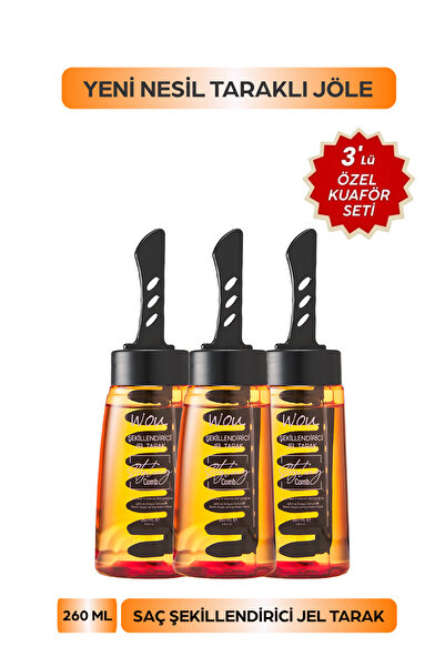 WOU World of Unique Wou Şekillendirici Jel Tarak Yeni Nesil Taraklı Jöle 260Ml.3 Adet
